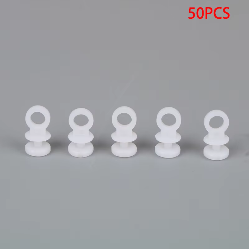 Rail de Rideau en Plastique Blanc de Style Moderne, Accessoires pour la Maison, Anneau à Crochet, 50