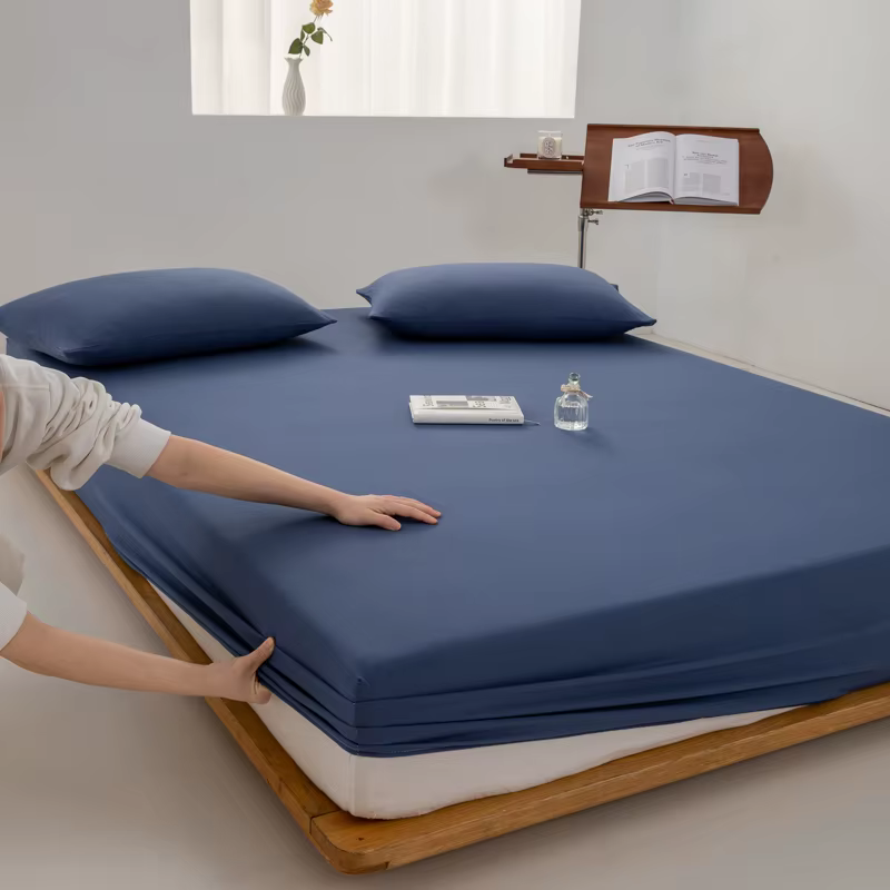 Drap-housse 100% coton avec bande élastique, housse de matelas réglable antidérapante 140/160/180/20