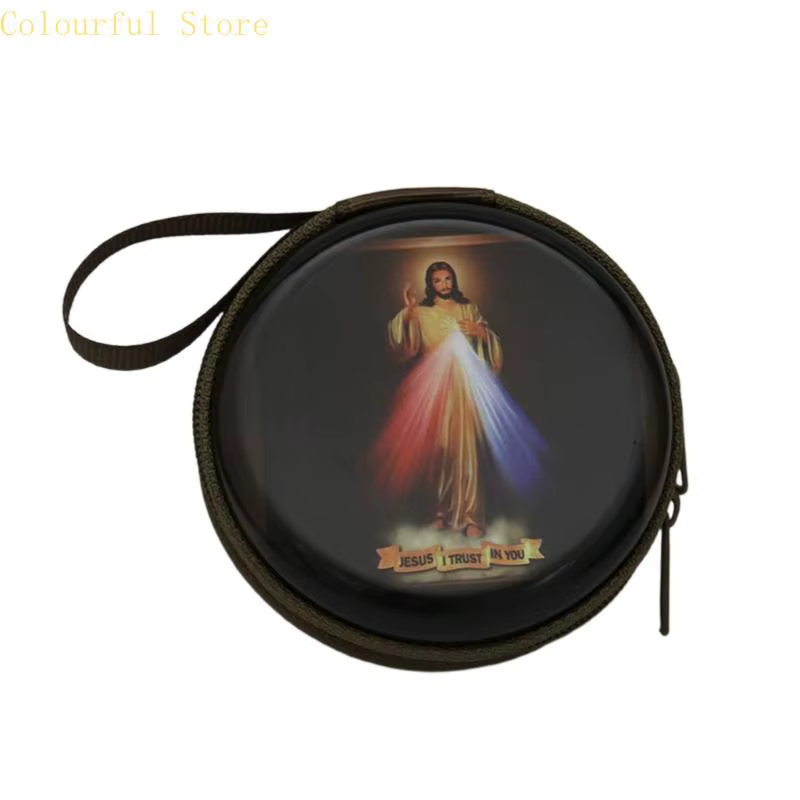 X7XD – prière pour chapelet, pochettes pour chapelet, boîte rangement bijoux religieux pour bagues, 