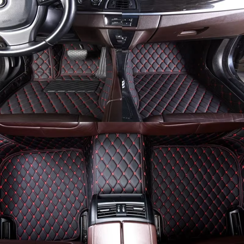 Tapis de sol de voiture personnalisé, en cuir spécial imperméable et antidérapant, pour Audi A4 Salo