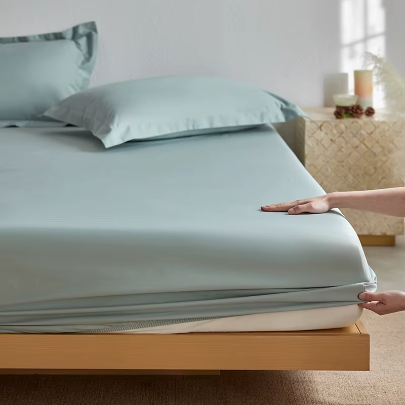Drap-housse en coton égyptien biologique avec élastiques, luxe, 1000 fils, housse de matelas antidér