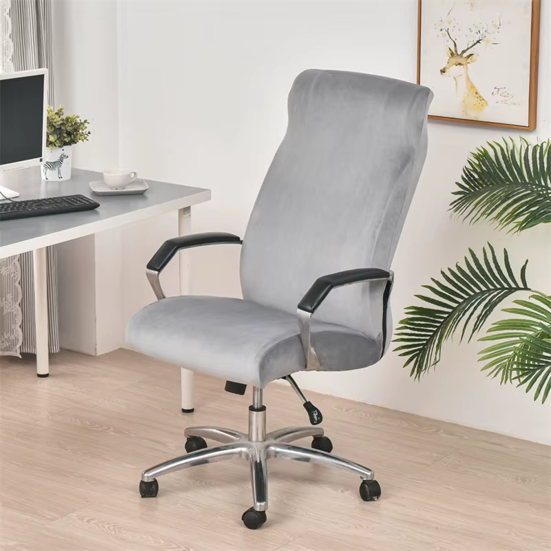 Juste de chaise de bureau en velours lavable, housse de siège, anti-ald, anti-poussière, moderne, él