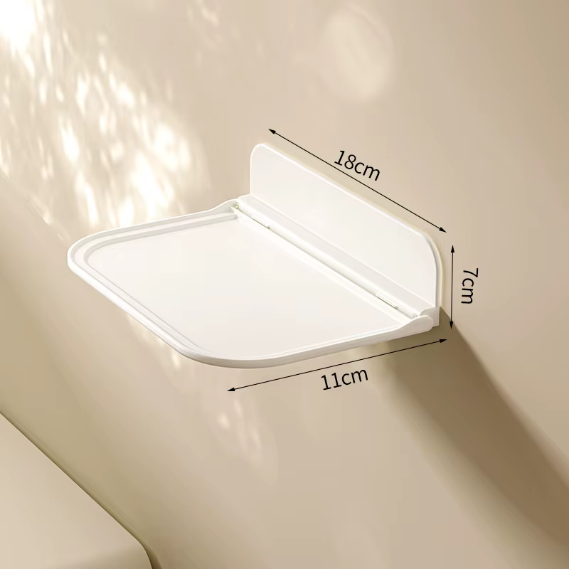Étagère de rangement murale pliable pour salle de bain, table de chevet et dortoir, sans perçage, ou