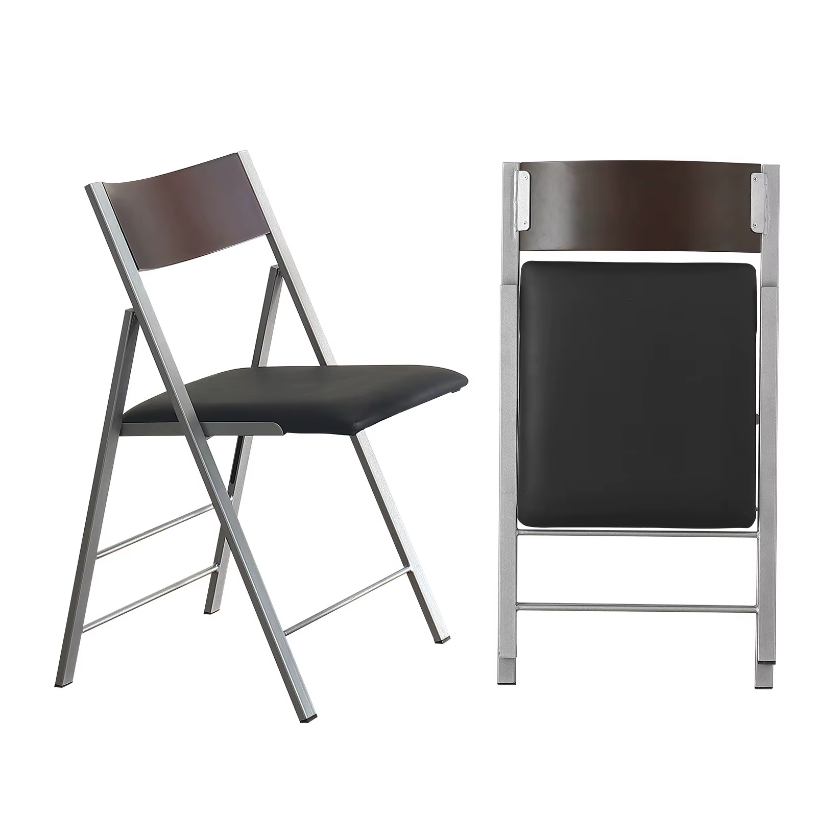 Chaise de salle à manger pliante en fer pour gain de place, adaptée à la maison, au bureau, aux évén