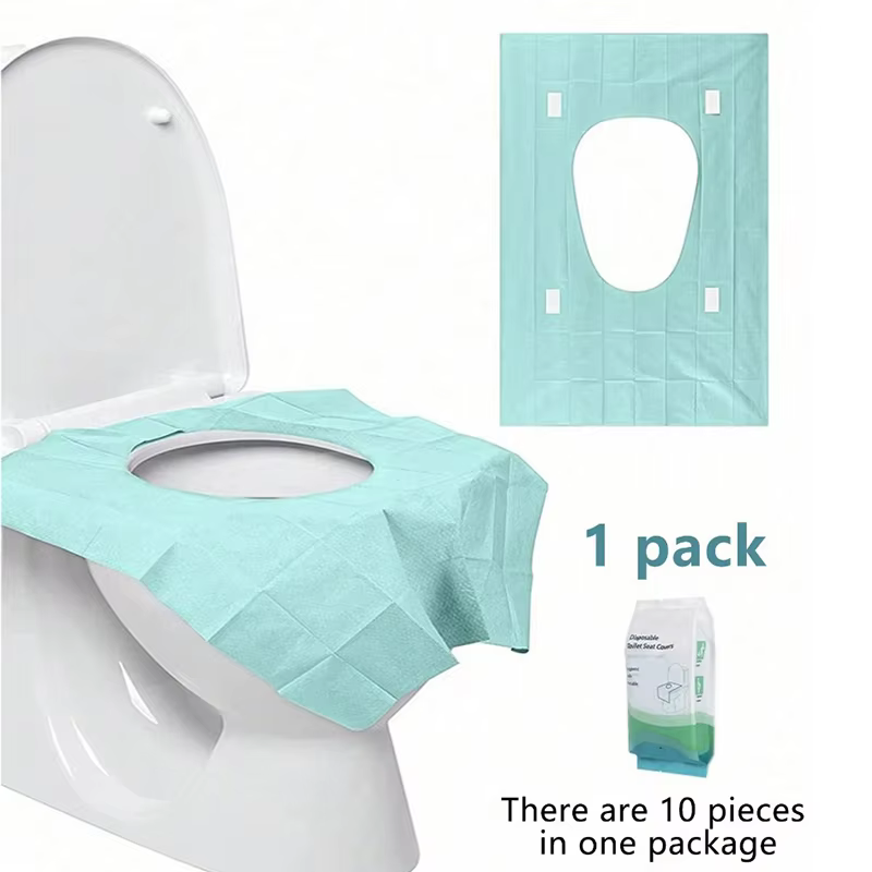 Housses de siège de toilette jetables, 1 pièce/10 pièces, tapis de toilette en papier imperméable et