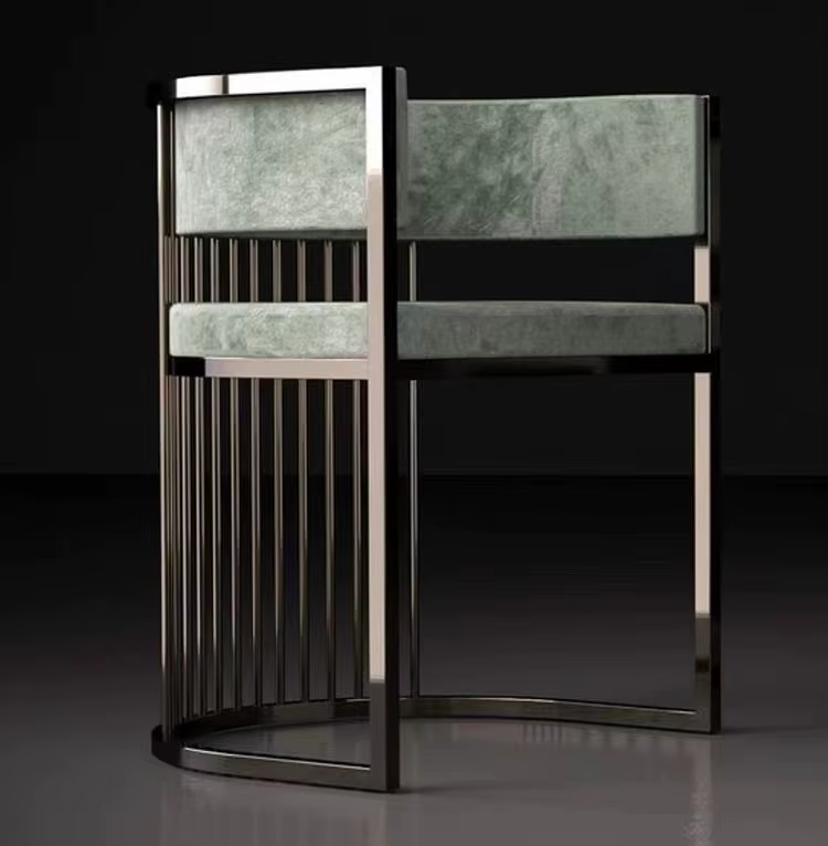 Restaurant nordique chaise moderne hôtel de luxe italien chaise en acier inoxydable café réception c