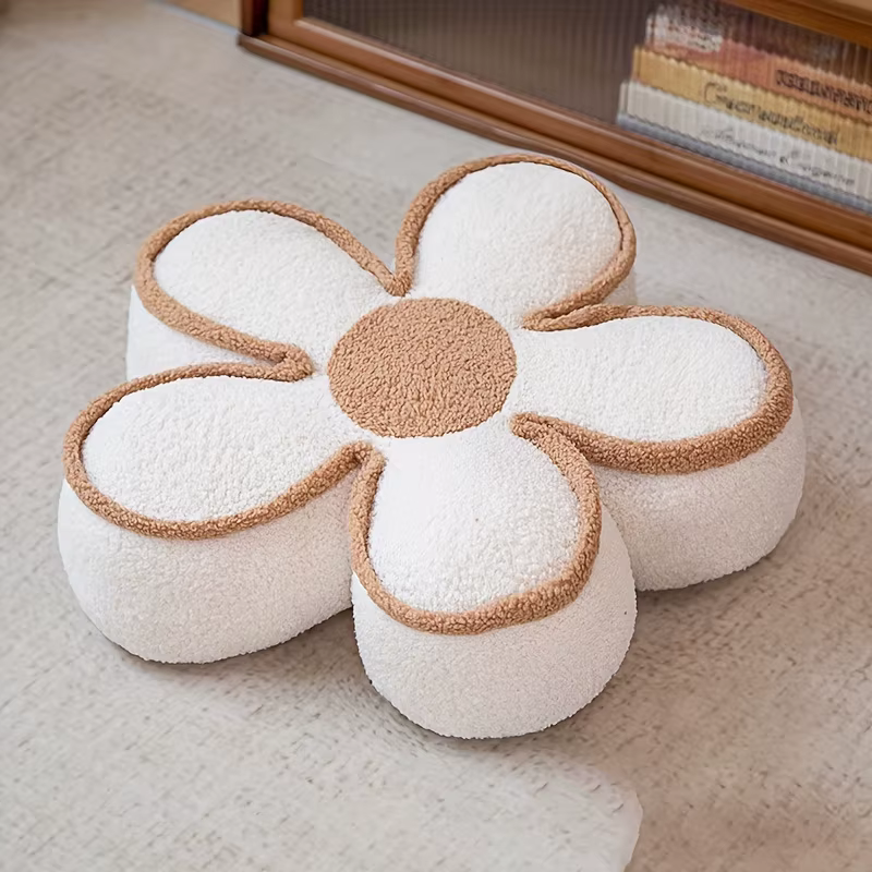 Oreillers à fleurs doux de 50cm, coussin de sol en forme de fleur pour salon, chambre à coucher, can