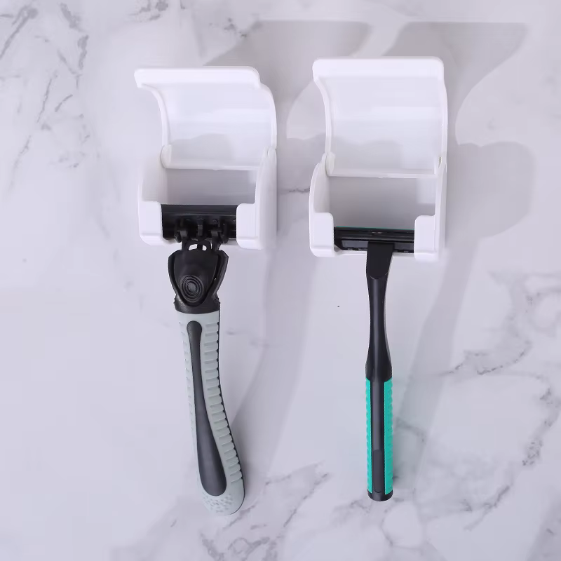 Support de rasoir pour douche - Support mural pour rasoir de douche |   Crochets autocollants imperm