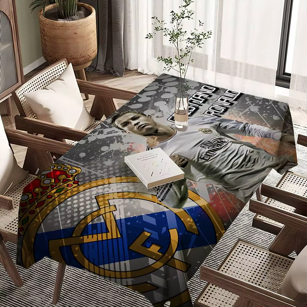 Nappe rectangulaire imperméable FOOTBALL Cr7 r-rondo, décor de fête, ferme, cuisine, nappe à manger,