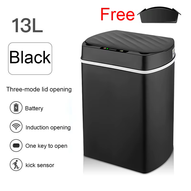 Poubelle Intelligente pour Cuisine et Maison, Corbeille à Déchets Connectée pour Salle de Bain, Poub