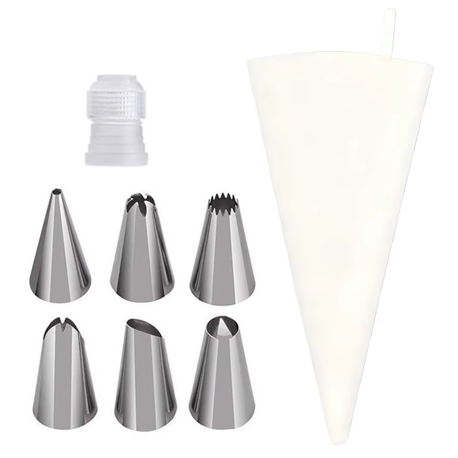 8 pièces/ensemble accessoires de cuisine en Silicone passepoil de glaçage crème sac à pâtisserie + 6