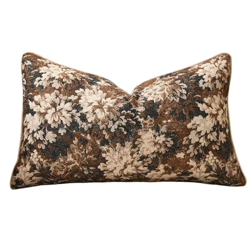 Housse de coussin rectangulaire en peluche, taies d'oreiller décoratives de style campagnard, housse