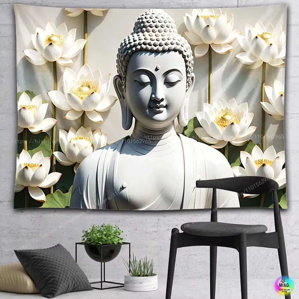 Zen chambre intérieur décoratif bambou coulant vert bambou bouddha méditation Spa tapisserie vert dé