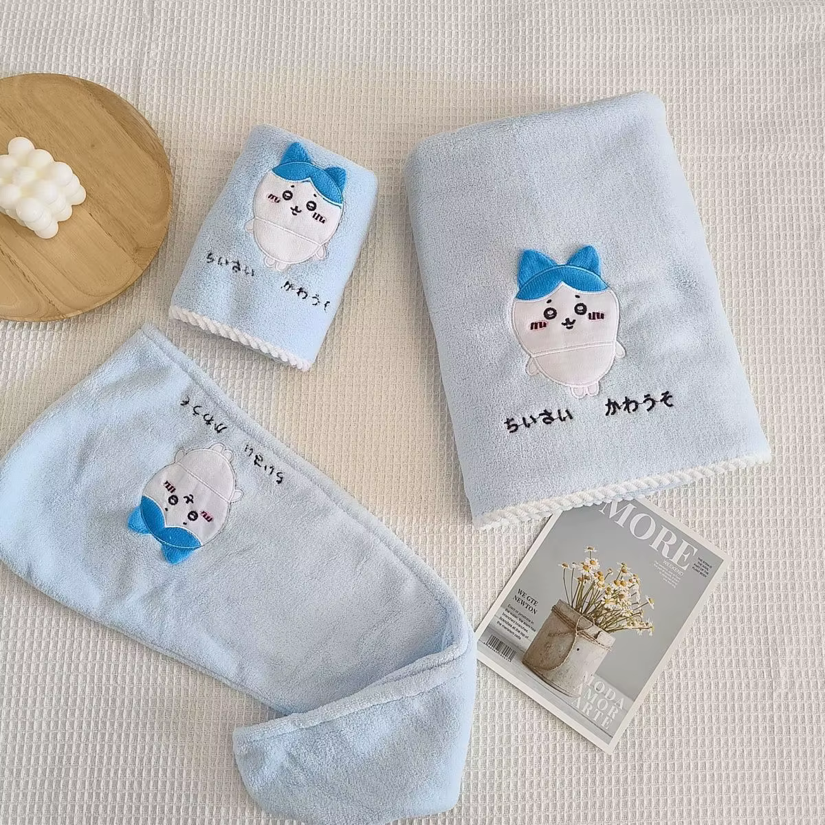 Serviette de bain Sanrio Badtz-Maru Hello Kitty, jacquard vintage, séchage rapide, douce, absorbante