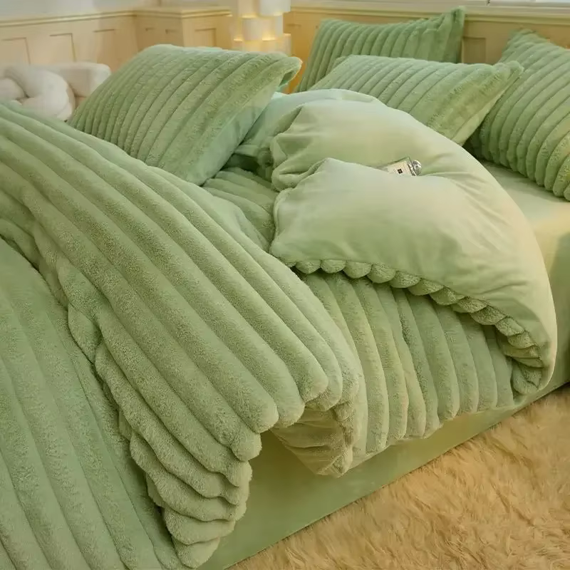 Housse de couette en peluche de couleur unie, 150x200cm, Style AB, housse de couette en velours Doub