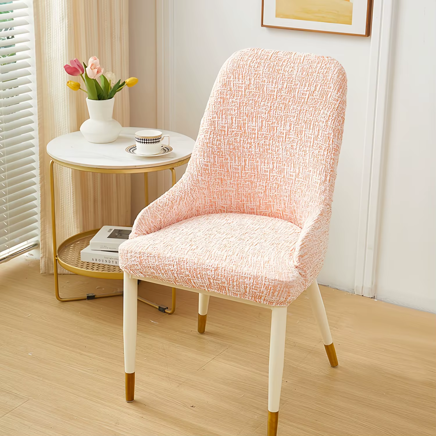 Housses de chaise de salle à manger housse de chaise extensible avec bras housses de chaise à dossie