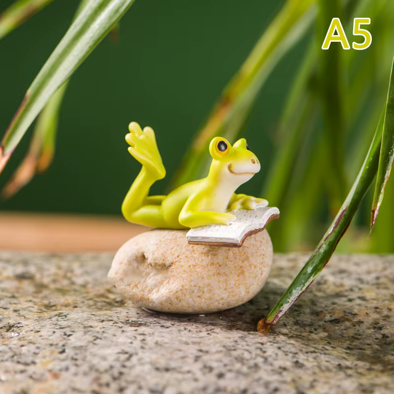 Figurine drôle de grenouille d'Auckland pour la décoration intérieure de la maison, accessoires de r
