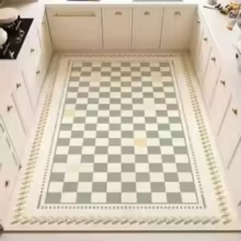 Tapis de cuisine antidérapant, résistant à l'huile, facile à nettoyer, imperméable, grande taille