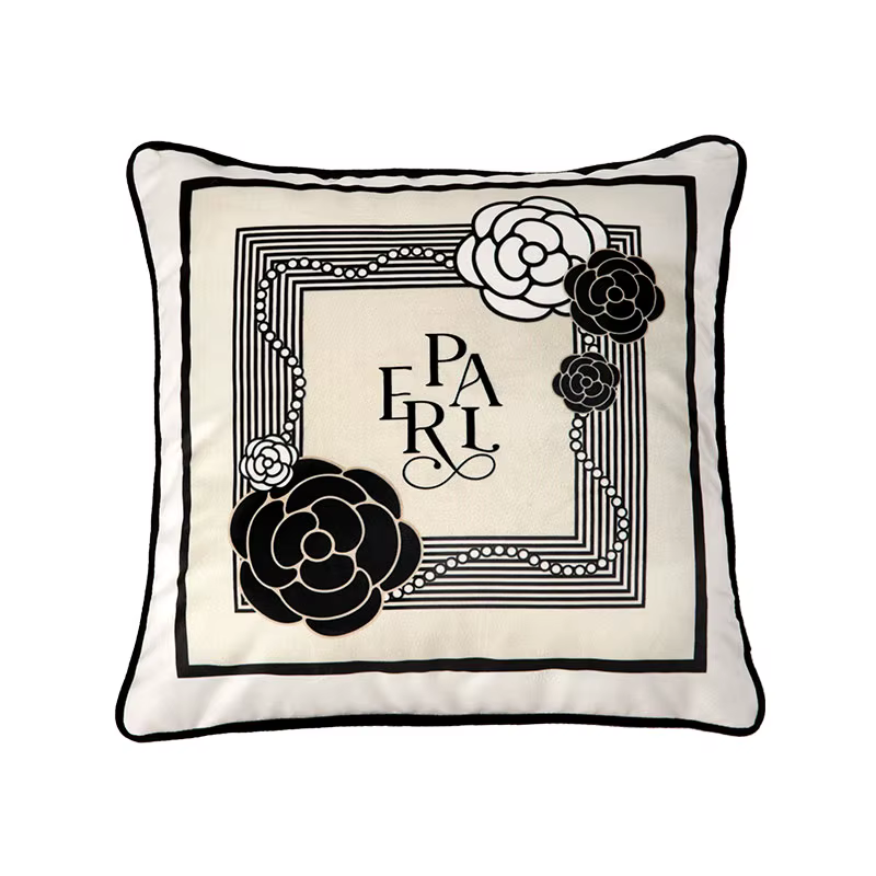 Housse de coussin décorative pour la décoration de la maison, taie d'oreiller à motif floral vintage