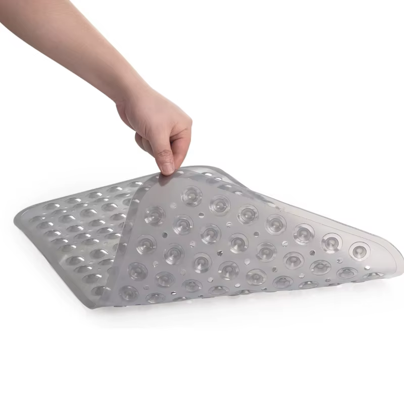 Tapis de douche antidérapants de Massage à bulles, avec ventouses et trous de vidange, 38x70cm, tapi