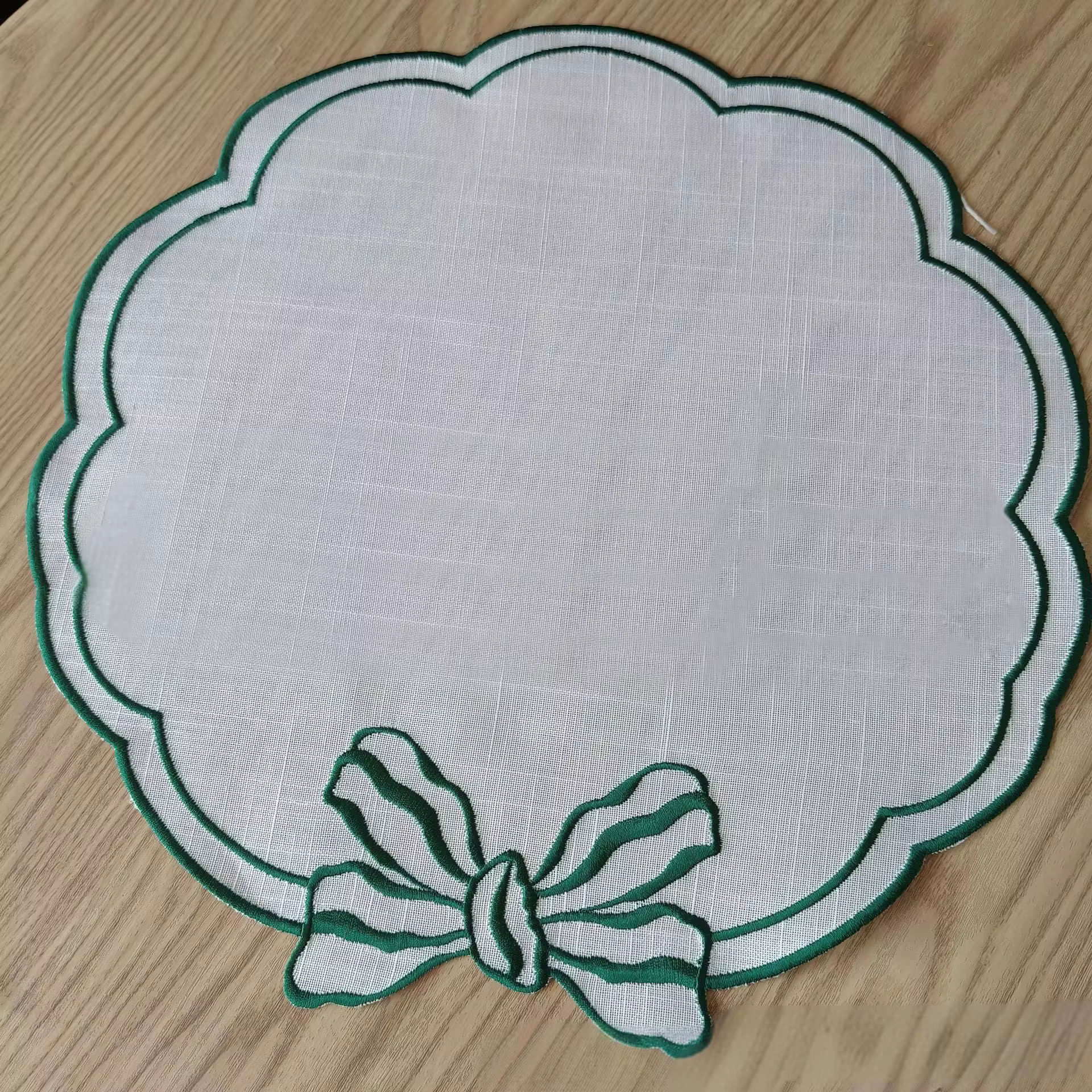 Serviettes brodées en lin, lavables et réutilisables, pour la fête des mères, pour Banquet, mariage,