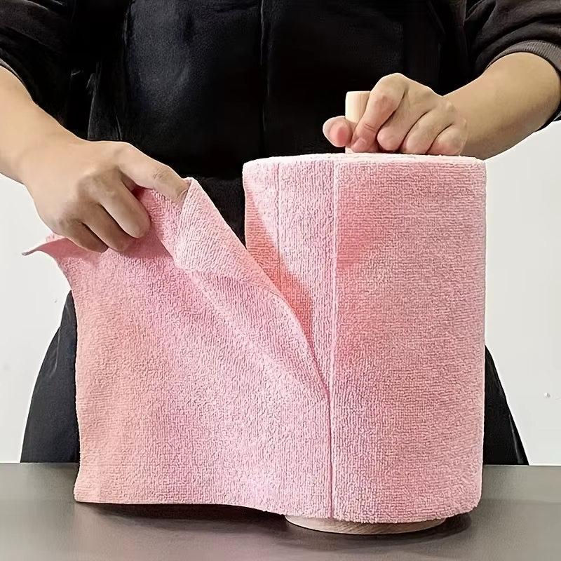 Rouleau de chiffons de cuisine réutilisables de 4M, lingettes de nettoyage lavables, serviette en pa