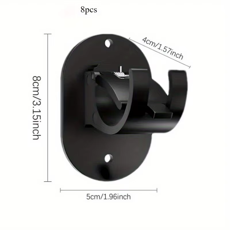 2 pièces supports de tringle à rideaux robustes crochets de tringle à rideaux auto-adhésifs Support 