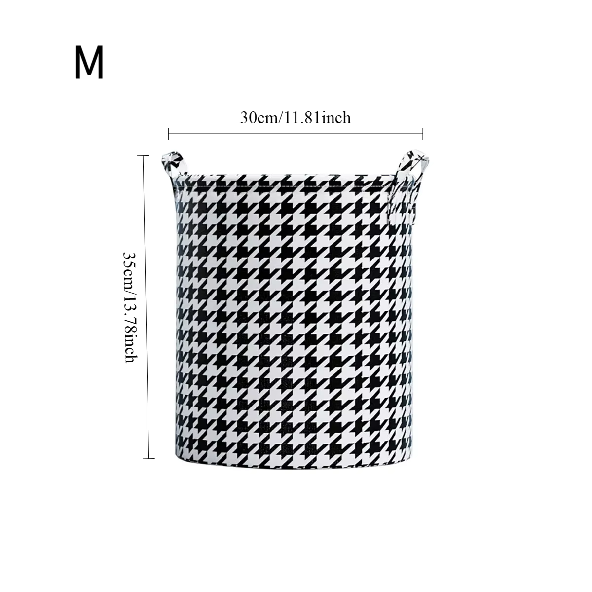 Panier à linge avec poignées, panier de rangement pour couverture pied-de-poule, panier pliable pour
