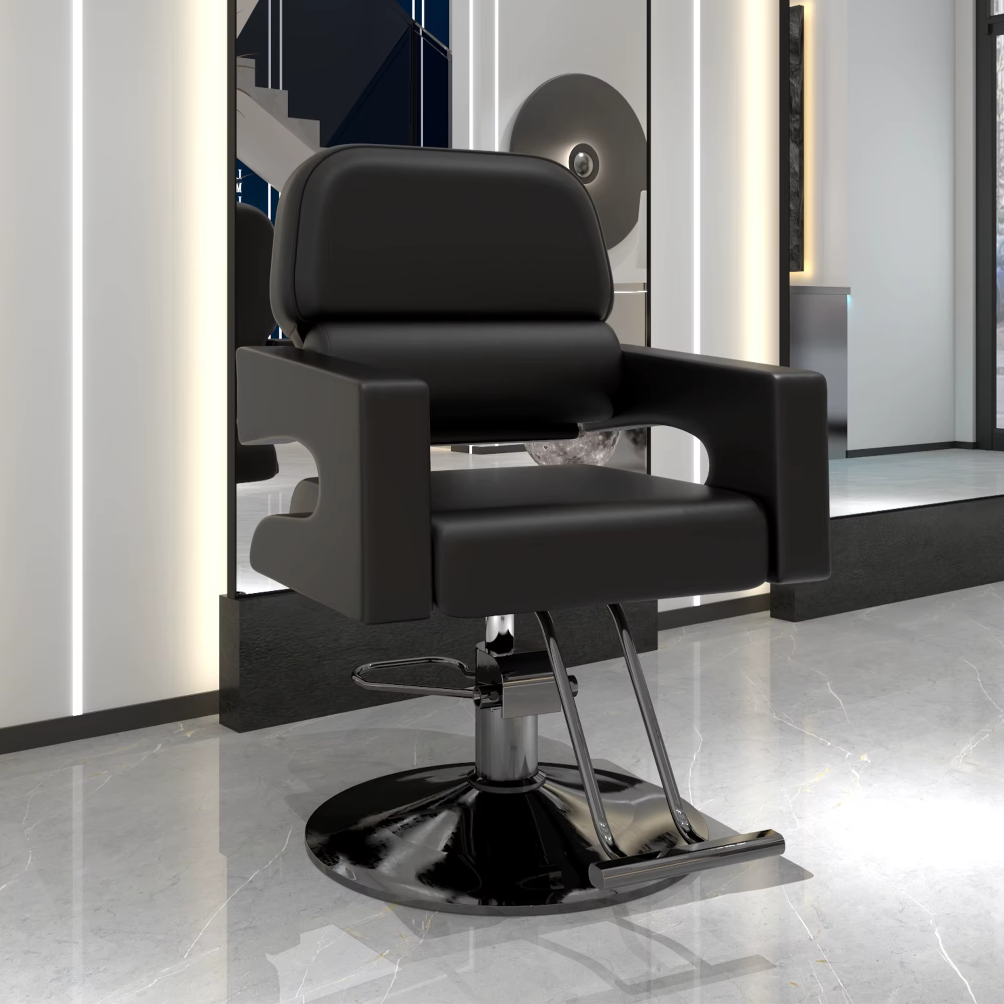 Chaise De barbier exclusive pour cheveux chaise De Salon confortable minimaliste cheveux modernes ex
