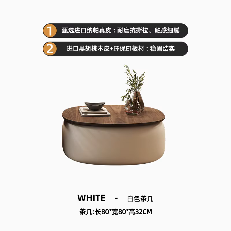 Table basse japonaise pour salon, petite table basse moderne et minimaliste, ronde en bois, meubles 