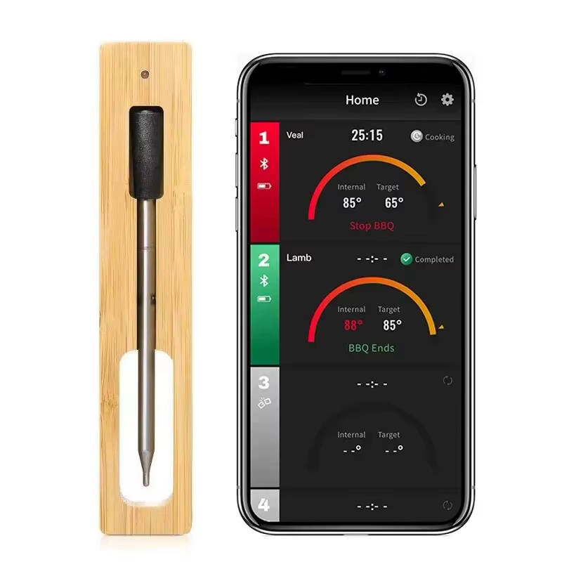 Thermomètre intelligent sans fil pour viande et aliments, outil de cuisine, four, grill, barbecue, s