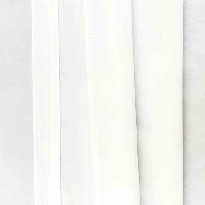 Asazal solide blanc Tulle luxueux en mousseline de soie pure fenêtre rideaux pour salon moderne Voil