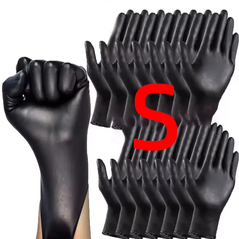 Gants jetables noirs en sachet, 10/20/50/100 pièces, pour la cuisine domestique, les outils de cuisi