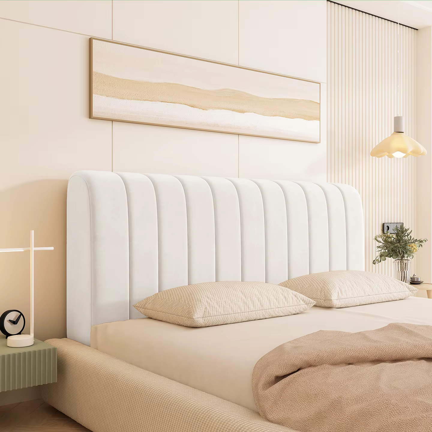 Housses de tête de lit extensibles épaisses, housse de tête de lit pour lit Queen King Size, housse 