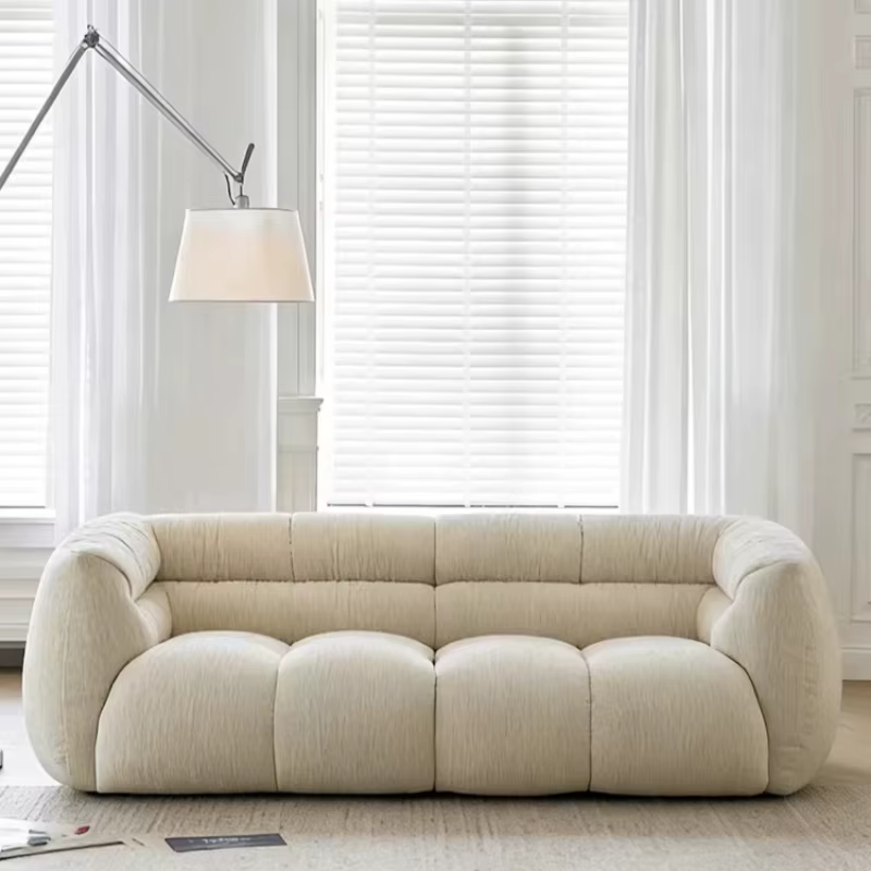 Canapé en tissu chenille, style moderne et minimaliste, canapé lounge de luxe, structure pleine gran