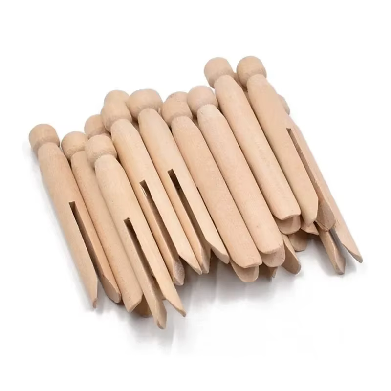 Pinces à linge rondes en bois, 10 pièces, pinces à vêtements Dolly, épingle à linge en bois à l'anci