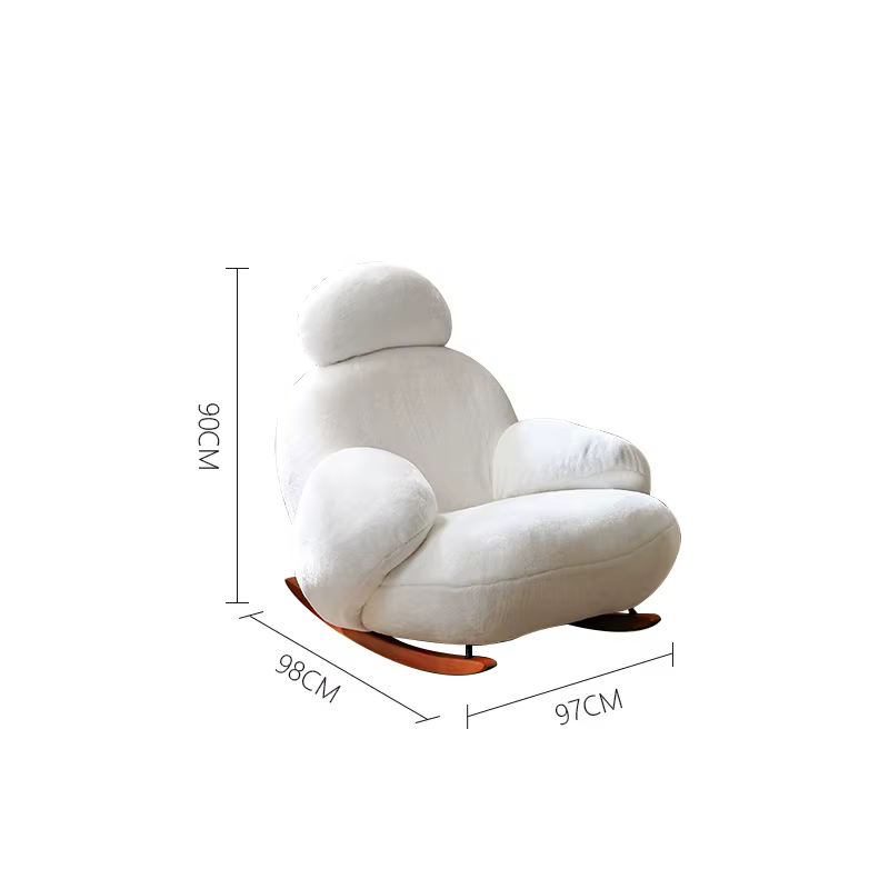 Chaise de loisirs Simple, grande chaise à bascule blanche, petit canapé, hôtel, Club, chaise de lois