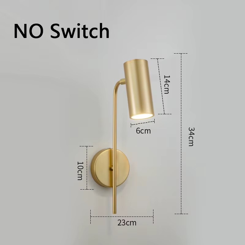 Lampe murale rotative pour chambre à coucher d'hôtel, cadre en fer, abat-jour en plastique E27, lamp