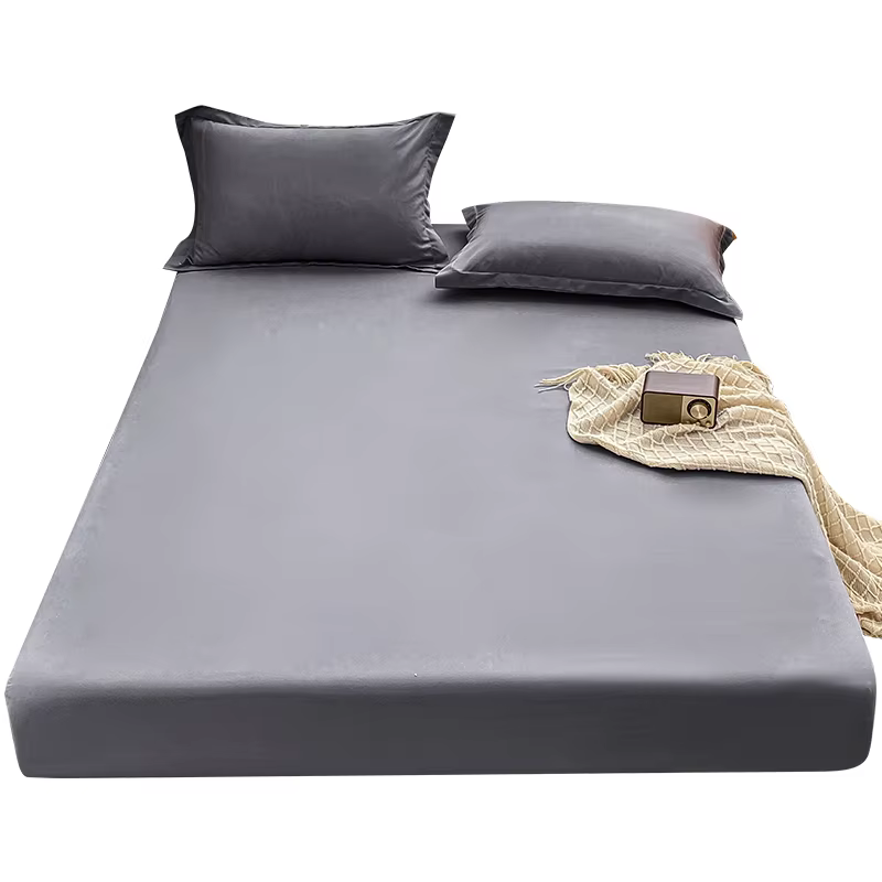 Drap-housse brossé de couleur unie de qualité supérieure, tissage en satin ultra doux pour les soiré