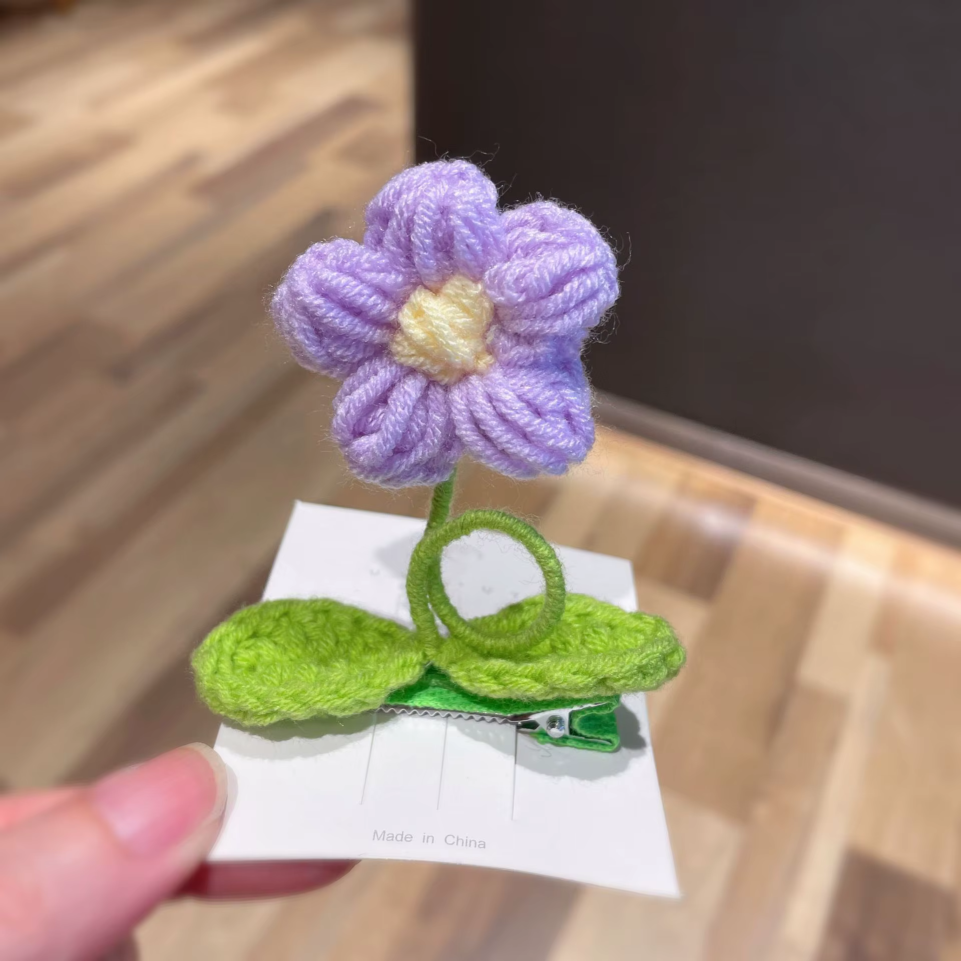 Pince à cheveux en fil tricoté à la main : Pince à cheveux mignonne et adorable pour filles, accesso