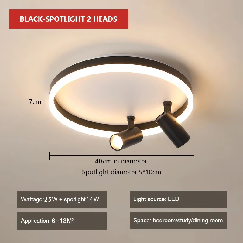 Plafond moderne à LEDs lampe avec projecteur lustre pour chambre salon salle à manger allée décor à 