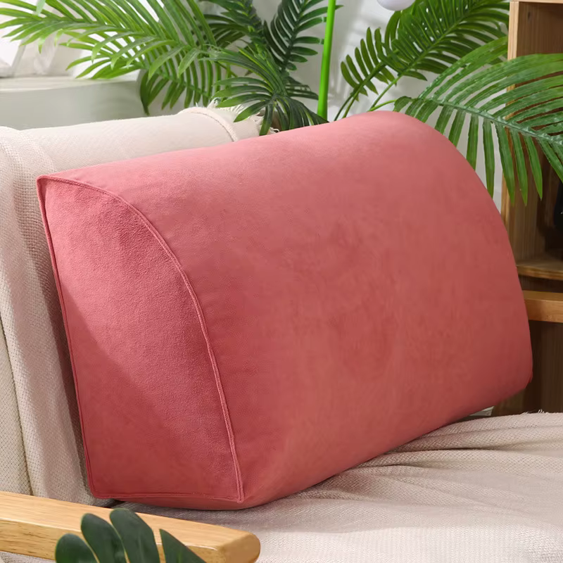 Housse de coussin triangulaire pour lit, chaise, chevet, salon, bureau, lecture, usage domestique, d