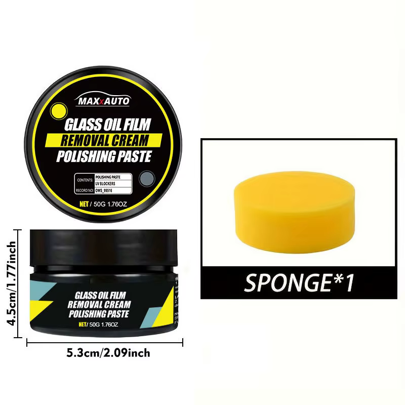 Pâte de nettoyage pour vitres de salle de bain, élimination des taches d'eau et de film gras, poliss