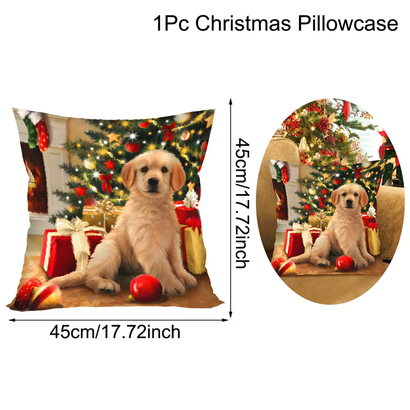 Housse de coussin bonhomme de neige de noël, taie d'oreiller décorative, décoration de noël 2025 pou