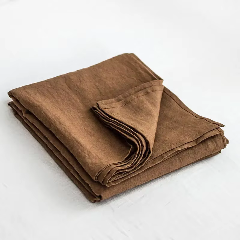 Drap en lin pur français 100% (1 pièce), respirant, doux et durable, drap en lin pur anti-déchirure 