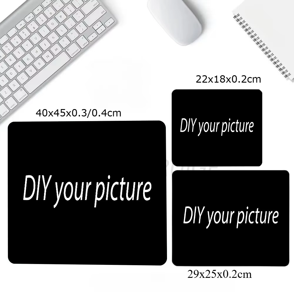 Tapis de souris personnalisé avec photos, textes, logos, design, petit tapis de souris carré en caou