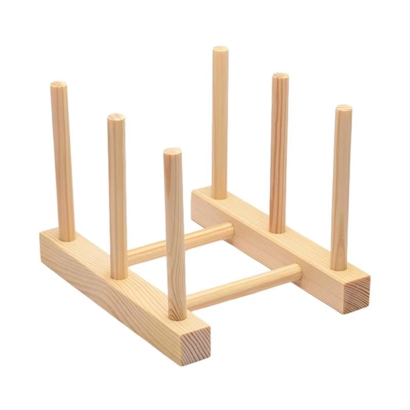 Organisateur d'armoire comptoir cuisine en bois, pour tasses, assiettes, ustensiles, support verre a