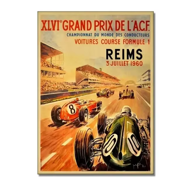 Art mural minimaliste moderne Vintage Le Mans 24 heures HD toile peinture affiche et impression mais