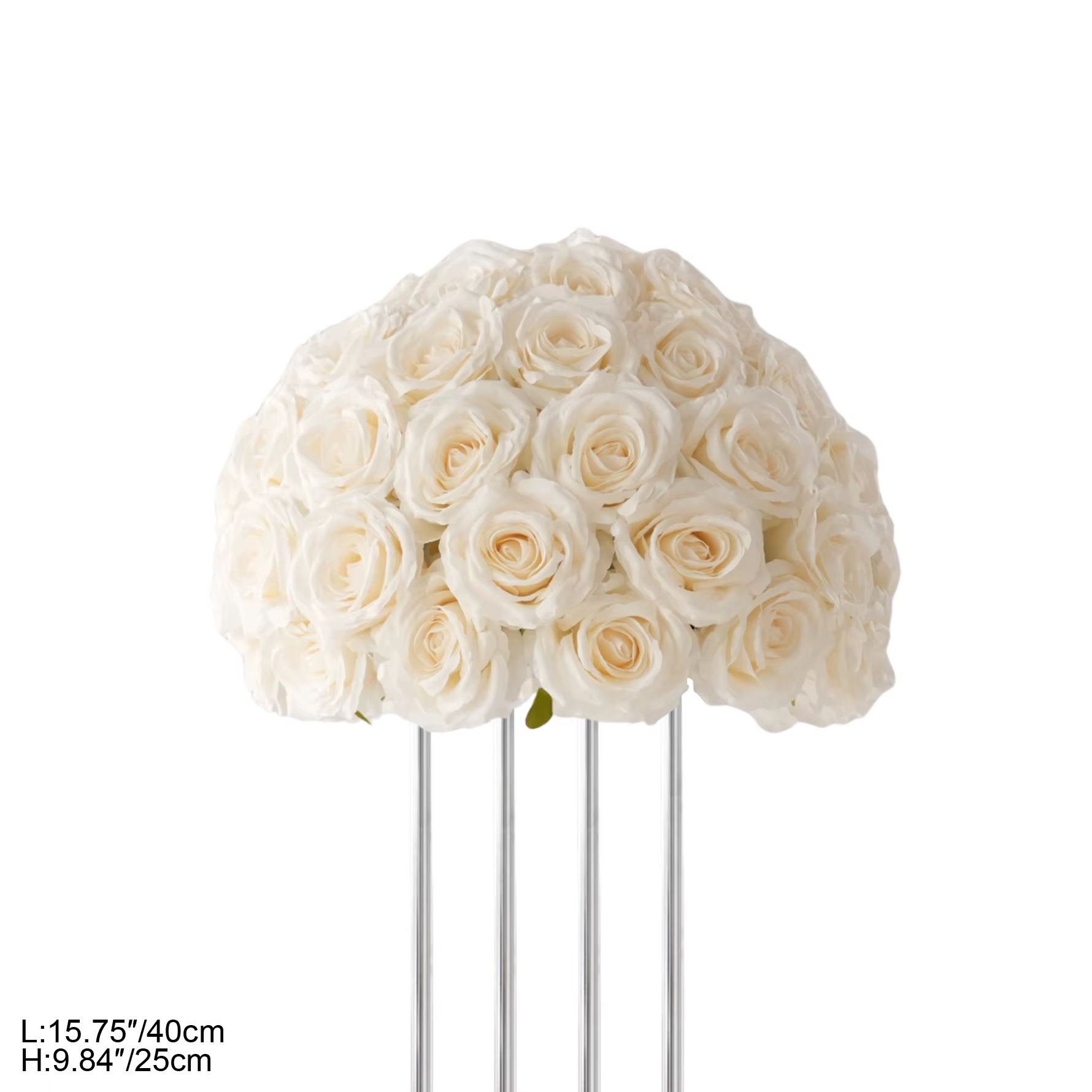 HMEOT 40/50/60/70cm Boule de fleurs artificielle pour centre de table de réception de mariage, arran