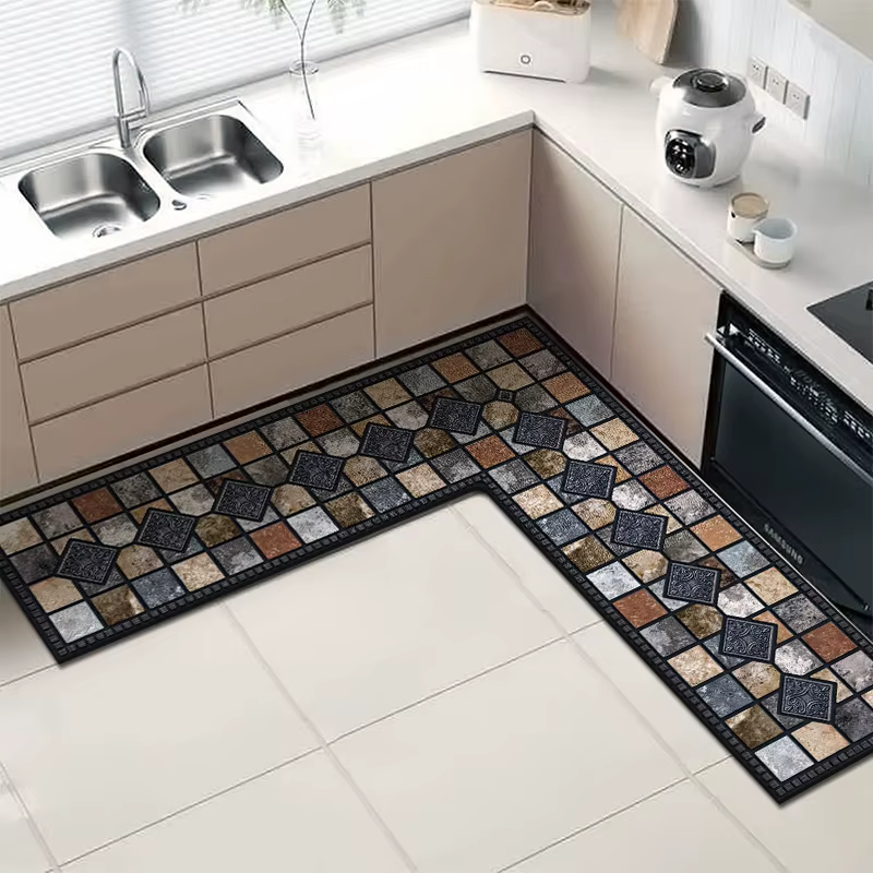Tapis de sol antidérapant en boue de diatomée de grande taille pour cuisine, tapis absorbant pour re